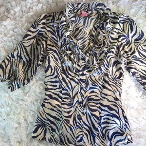 VINTAGE silk button down